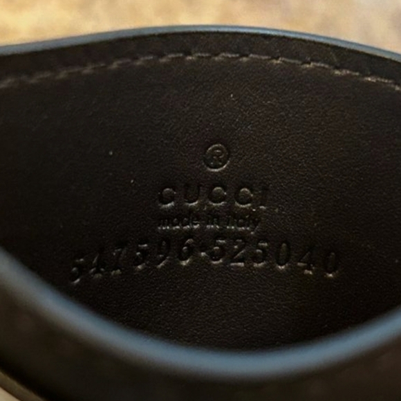 NWT Gucci Card Case Leather Black - Picture 7 of 8